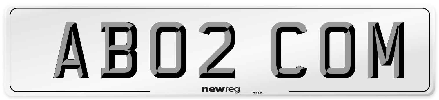 AB02 COM Number Plate from New Reg